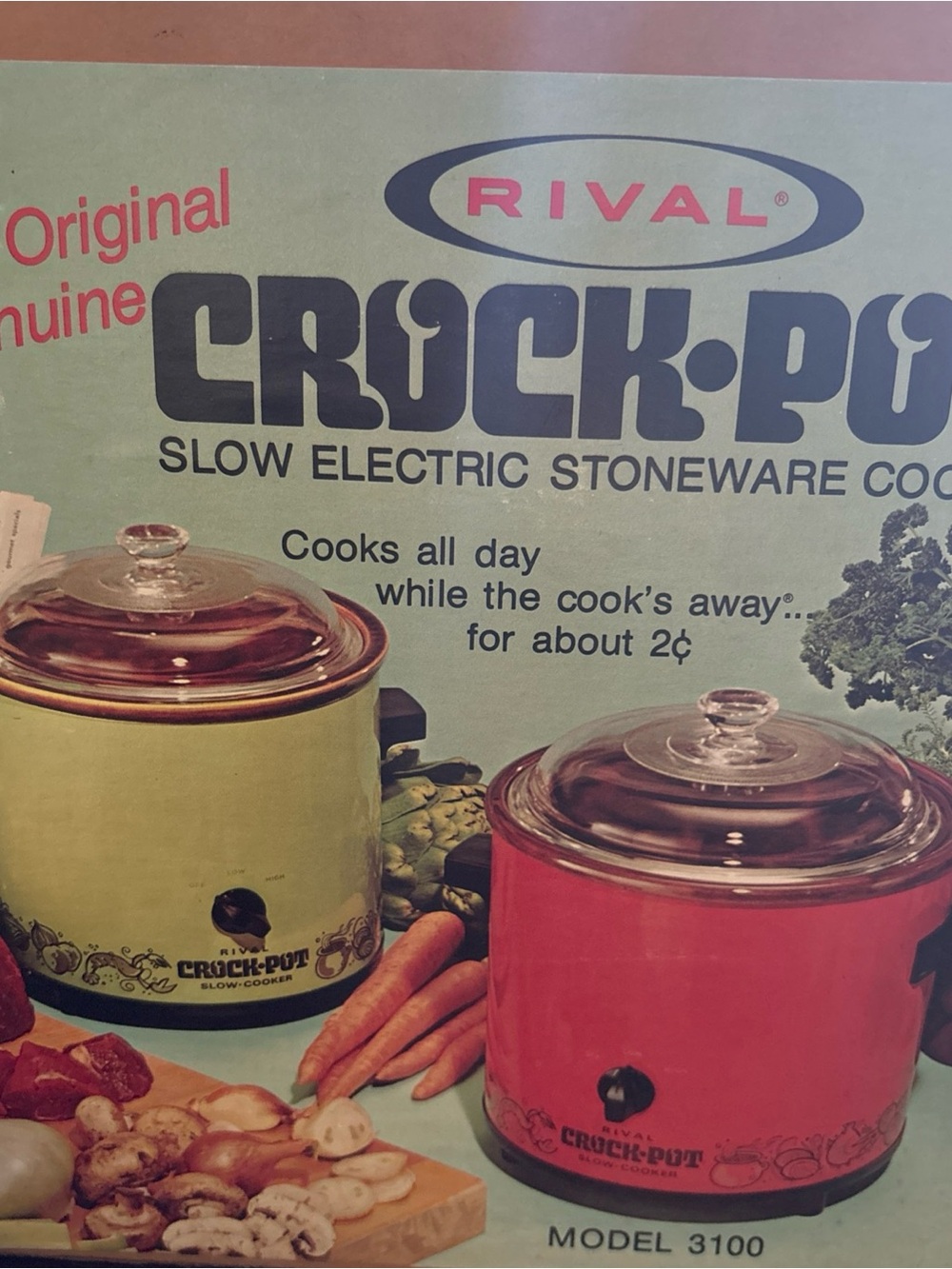 Rival Crock-Pot Slow Cooker avocado green NEW OLD STOCK NEVER USED